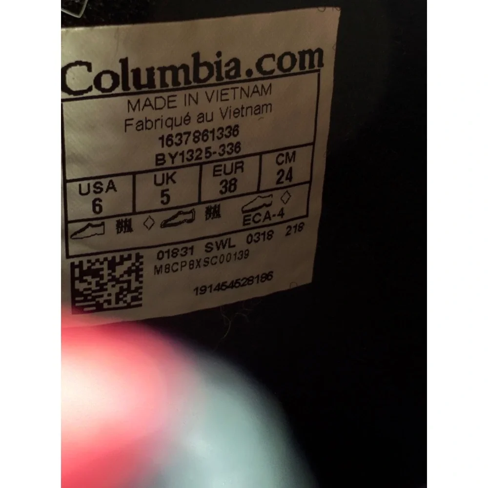 Columbia Youth Waterproof 400g Insulated Snow Winter Boots Pink Leopard Size 6‎